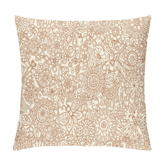 Personality  Ornamental Seamless Ethnic Pattern With Dragonfly And Butterfly Pillow Covers