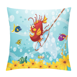 Personality  Monster Fish In Water Pillow Covers