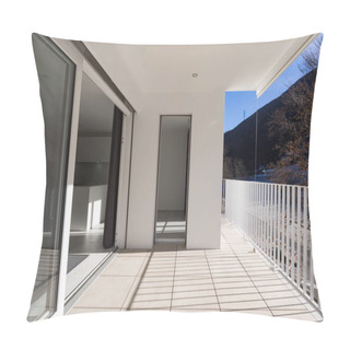 Personality  Modern House Terrace With Railing Pillow Covers