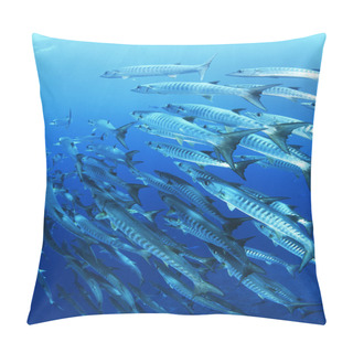 Personality  School Of Blackfin Barracuda Fish Pillow Covers
