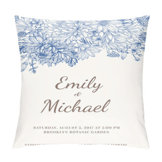 Personality  Card With Garden Flowers. Pillow Covers
