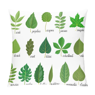 Personality  Vector Set Of Tree Leaves Pillow Covers