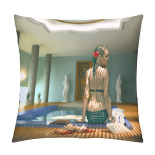 Personality  Woman In Spa Pillow Covers