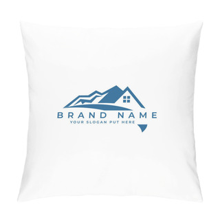 Personality  Mountain Or Hill Property Logo/identity Design Template Pillow Covers