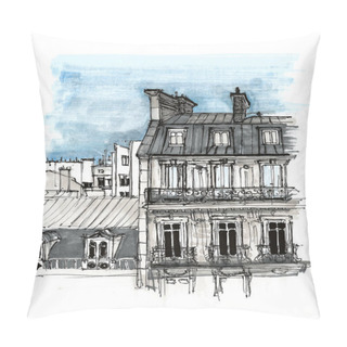 Personality  Elements Italy Cities. Painted Sketch, Art Work And Decoration. Pillow Covers