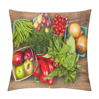 Personality  Market Fruits And Vegetables Pillow Covers