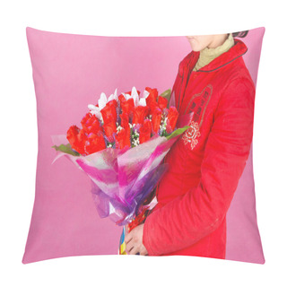 Personality  Flower In Hand Pillow Covers