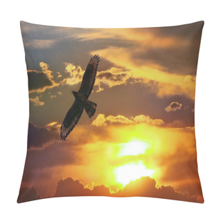 Personality  Eagle In Sunset The Sky Pillow Covers