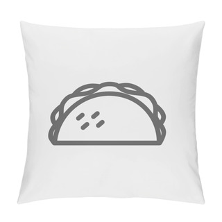Personality  Taco Thin Line Icon Pillow Covers