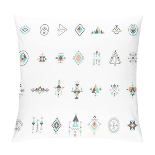 Personality  Esoteric, Alchemy, Sacred Geometry, Tribal And Aztec, Sacred Geometry, Mystic Shapes, Symbols Pillow Covers