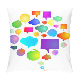 Personality  Set Speech And Thought Bubbles Pillow Covers