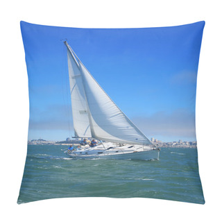 Personality  Beautiful Yacht In San Francisco Bay Pillow Covers