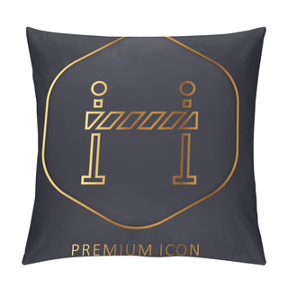 Personality  Barrier Golden Line Premium Logo Or Icon Pillow Covers
