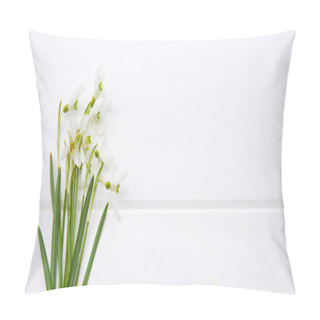 Personality  Spring Snowdrop Isolated . Pillow Covers