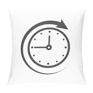 Personality  Icon Of Symbol, Sign Open Around The Clock Or 24 Hours A Day Pillow Covers