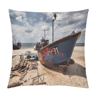 Personality  Small Fishing Boat Pillow Covers