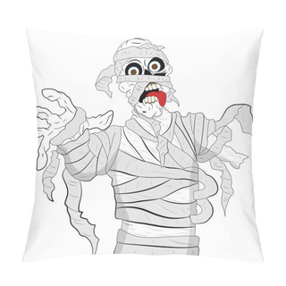 Personality  Spooky Mummy Vector Pillow Covers