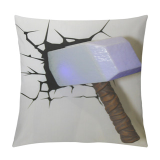 Personality  A Model Of The Thor Hammer From The Movies And Comics 3 Pillow Covers