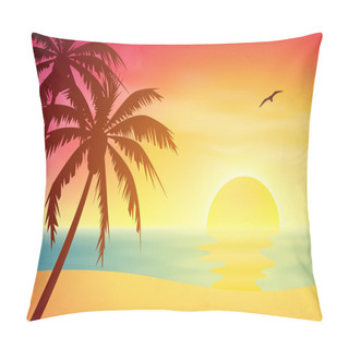 Personality  Tropical Sunset Pillow Covers
