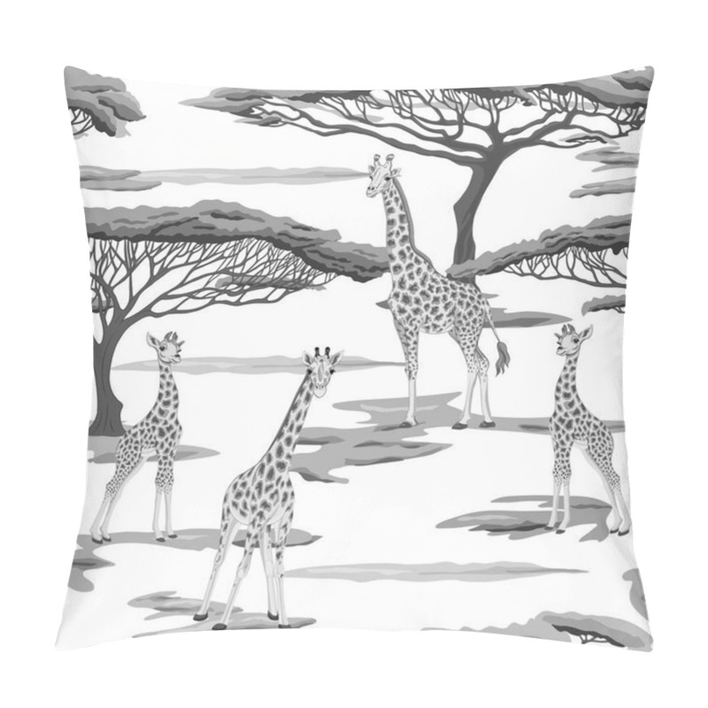 Personality  Seamless pattern with giraffe.  Vector illustration. pillow covers