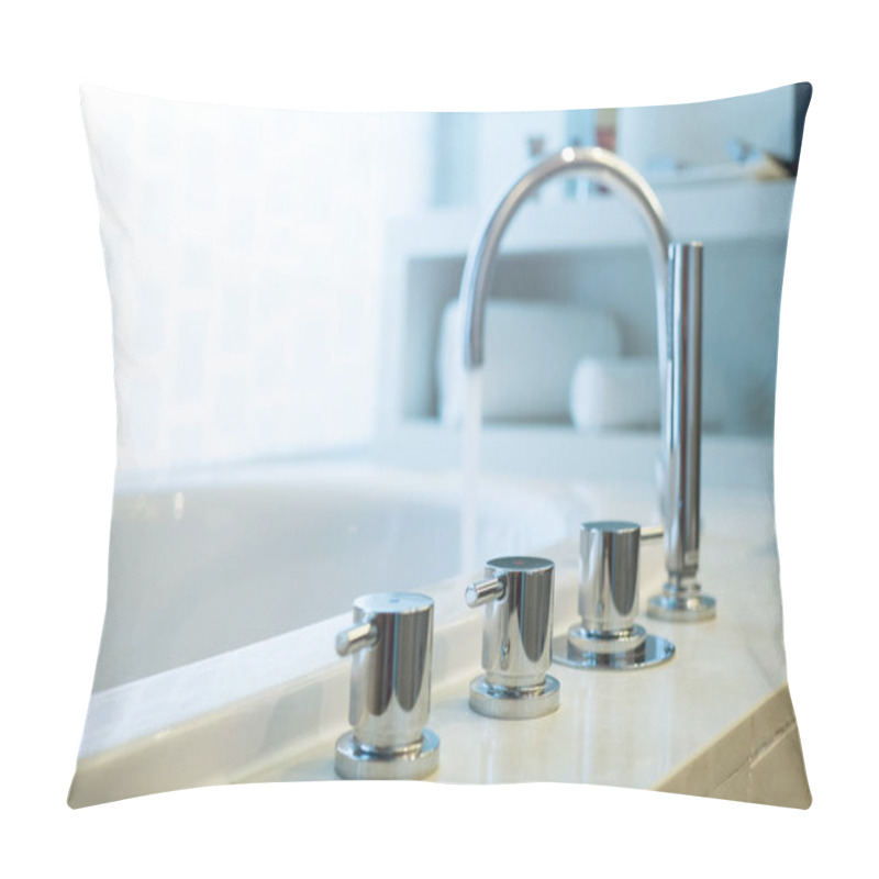 Personality  Bathtub Faucet With Running Water,shallow Focus. Pillow Covers