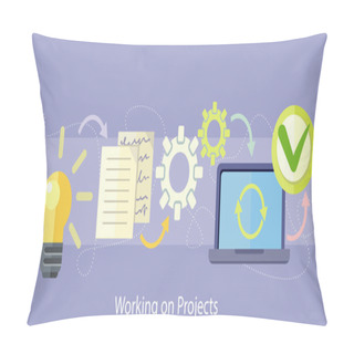Personality  Working On Project Management And Strategy Pillow Covers