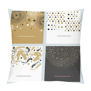 Personality  Set Of Hand Drawn Abstract Background. Pillow Covers