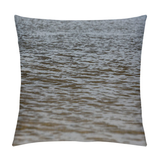 Personality  Selective Focus Of Surface Of River With Waves  Pillow Covers