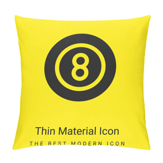 Personality  Billiard Minimal Bright Yellow Material Icon Pillow Covers