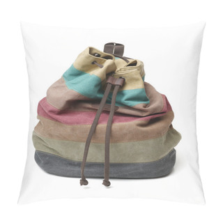 Personality  Backpack On White Background Pillow Covers