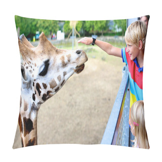 Personality  Family Enjoying Day At The Zoo Pillow Covers