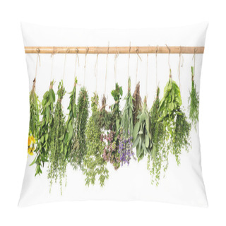 Personality  Fresh Herbs Hanging. Basil, Rosemary, Thyme, Mint, Dill, Sage Pillow Covers
