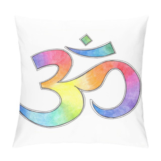 Personality  Ohm. Om Aum Symbol. Pillow Covers