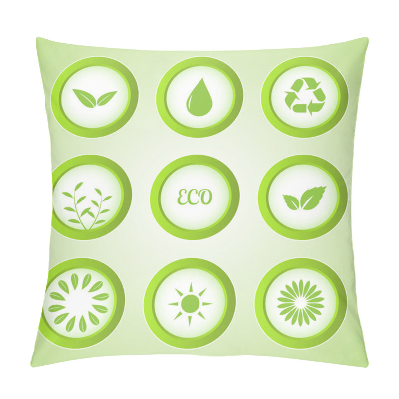 Personality  Vector set of eco buttons. pillow covers