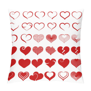 Personality  Set Of Symbol Heart, Vector Pillow Covers