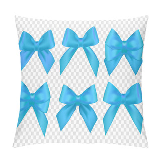 Personality  Blue Ribbons Set Pillow Covers