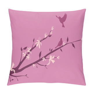 Personality  Birds On An Oriental Cherry Branch Pillow Covers