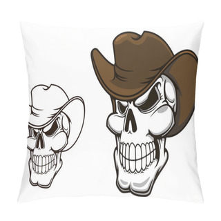 Personality  Cowboy Skull In Hat Pillow Covers