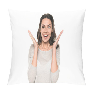 Personality  Attractive Excited Woman  Pillow Covers