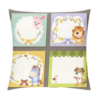 Personality  Lovable Diverse Animals Memo Paper Pillow Covers