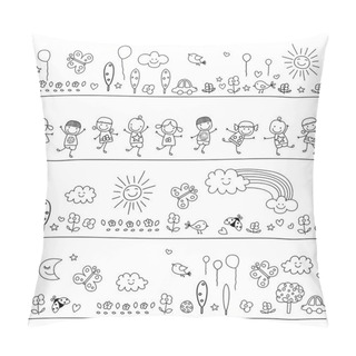 Personality  Black And White Pattern For Children Pillow Covers