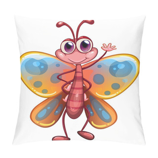Personality  A Colorful Butterfly Waving Pillow Covers