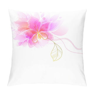 Personality  Watercolor Background With Colorful Flowers.  Pillow Covers