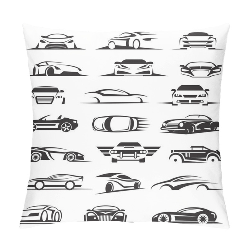 Personality  Car icon set pillow covers
