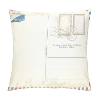 Personality  Postcard Vector In Air Mail Style Pillow Covers