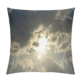 Personality  Dark  Clouds Sky With Sun Pillow Covers