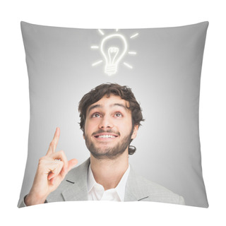 Personality  Man Having Good Idea Pillow Covers