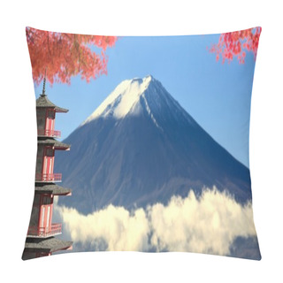 Personality 3d Rendering Mt. Fuji With Fall Colors In Japan Pillow Covers