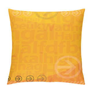 Personality  YELLOW LETTERS BACKGROUND Pillow Covers