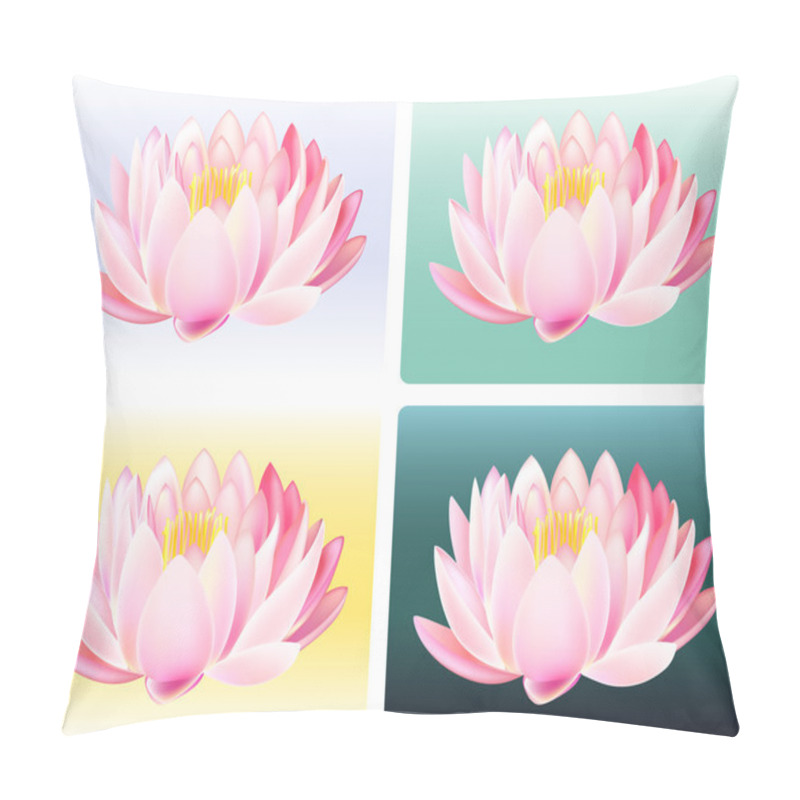 Personality  Vector illustration of lotus pillow covers
